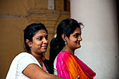 People encountered inside the Thirumalai Nayak Palace. Madurai - Tamil Nadu. 